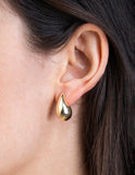 Arete Gota 2 cm Oro Sólido 14k