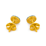 Aretes Ojito Turco Para Dama Niñas Oro Sólido 14k