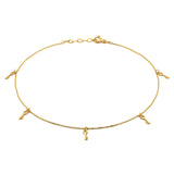 Pulsera Tobillera Llaves Oro Solido 14k