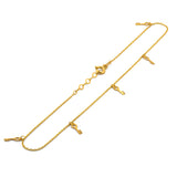 Pulsera Tobillera Llaves Oro Solido 14k