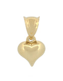 Dije Corazón Liso 8 mm Oro Sólido 18k