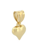 Dije Corazón Liso 8 mm Oro Sólido 18k