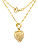 Cadena Gargantilla Corazon 2 Vistas Oro Amarillo Solido 14k