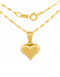 Cadena Gargantilla Corazon 2 Vistas 0.9 cm Oro Solido 14k