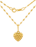 Cadena Gargantilla Corazón Puntos 0.8 cm Oro Solido 14k