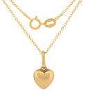 Cadena Gargantilla Corazon Liso 8 mm Oro Solido 18k