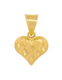 Dije Corazón Liso 0.9 cm 2 vistas Oro Sólido 14k