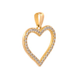 Dije Corazon Contorno 1.5 cm Oro Sólido 10k