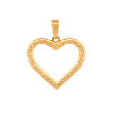 Dije Corazon Contorno 1.5 cm Oro Sólido 10k