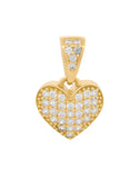 Dije Corazón Zirconias 0.9 cm Oro Sólido 10k