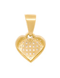 Dije Corazón Zirconias 0.9 cm Oro Sólido 10k