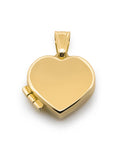 Dije Corazón Relicario Liso Con Mica Oro Sólido 14k