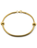 Hermosa Pulsera Pulso Estilo Pandora Oro Sólido 14k