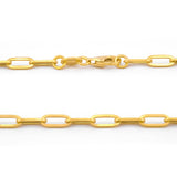 Cadena Gargantilla Clip 6 por 2.5 mm 45 cm Oro Sólido 14k