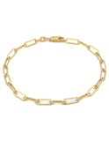 Pulsera Clip 3 mm Oro Solido 14k