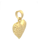 Dije Corazón Facetado Oro Amarillo Sólido 14k