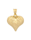 Dije Corazon Facetado 1.3 cm Oro Amarillo 10k