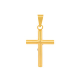 Dije Cristo Tubular 2.5 cm Oro Sólido 14k