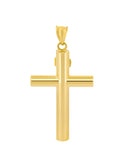 Dije Cristo Tubo 2.8 Cm Oro Sólido 14k