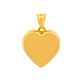 Dije Corazón Relicario Liso Oro Sólido 14k