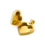 Dije Corazón Relicario Liso Oro Sólido 14k