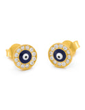 Aretes Ojo Turco 0.7 cm Oro Sólido 14k