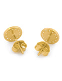 Aretes Ojo Turco 0.7 cm Oro Sólido 14k