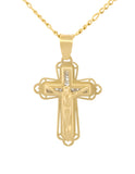 Preciosa Cadena Dije Cristo Oro Solido 14k