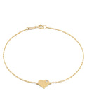 Pulsera Corazón Con Zirconia Oro Sólido 10k