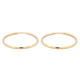 Arracadas Facetadas Oro Sólido 2.9 cm Oro Sólido 14K