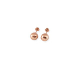 Hermosos Aretes De Bola 5 mm Oro Sólido Rosa 10k Para Dama o Niña