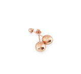 Hermosos Aretes De Bola 5 mm Oro Sólido Rosa 10k Para Dama o Niña