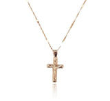 Preciosa Cadena Dije Cristo Para Bebe Bautizo Oro Sólido 14k