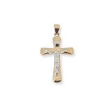 Dije Cristo Liso Oro Sólido 14k  2.5 Cm