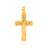 Dije Cristo Chico 1.4 cm Con Zirconias 14K