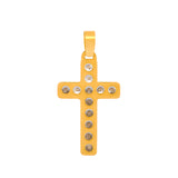 Dije Cristo Chico 1.4 cm Con Zirconias 14K