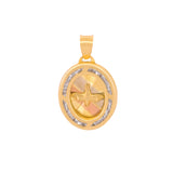 Dije Medalla Espiritu Santo 1.4 cm Bautizo Bebe Oro Sólido 14k