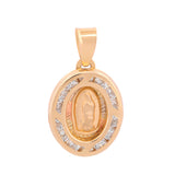 Dije Medalla Virgen de Guadalupe Oro 10k Sólido 1.3 cm