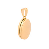 Dije Oval Relicario Oro Sólido 14k