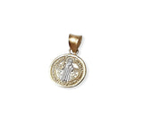 Medalla San Benito 1.1 Cm Bautizo Bebe Oro Sólido 14k