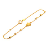 Hermosa Pulsera Pulso Estrella Oro Sólido 10k