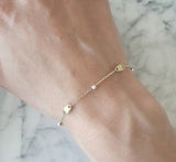 Hermosa Pulsera Pulso Barritas Oro Sólido 10k