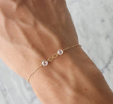 Hermosa Pulsera Pulso Infinitos Oros Sólido 14k