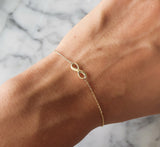 Pulsera Infinitos Lisos Oro Solido 10k