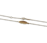 Pulsera Tobillera Pluma Oro Sólido 14k